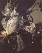 Aelst, Willem van Still Life of Dead Birds and Hunting Weapons (mk14) oil painting